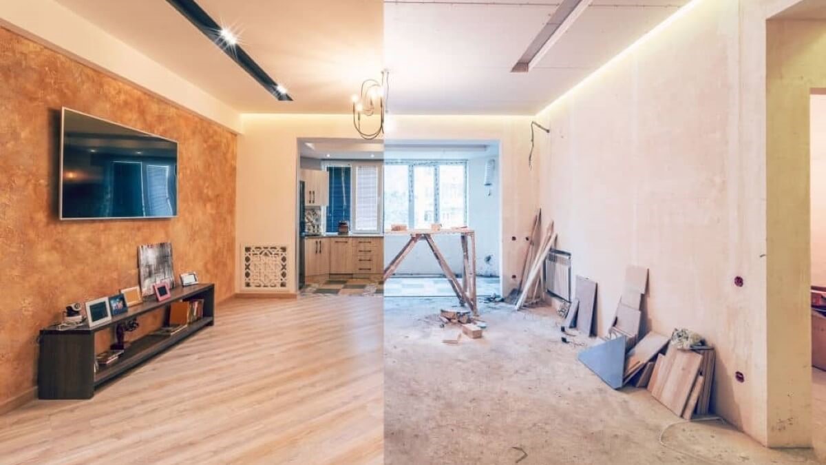 تصویر قبل و بعد بازسازی خانه